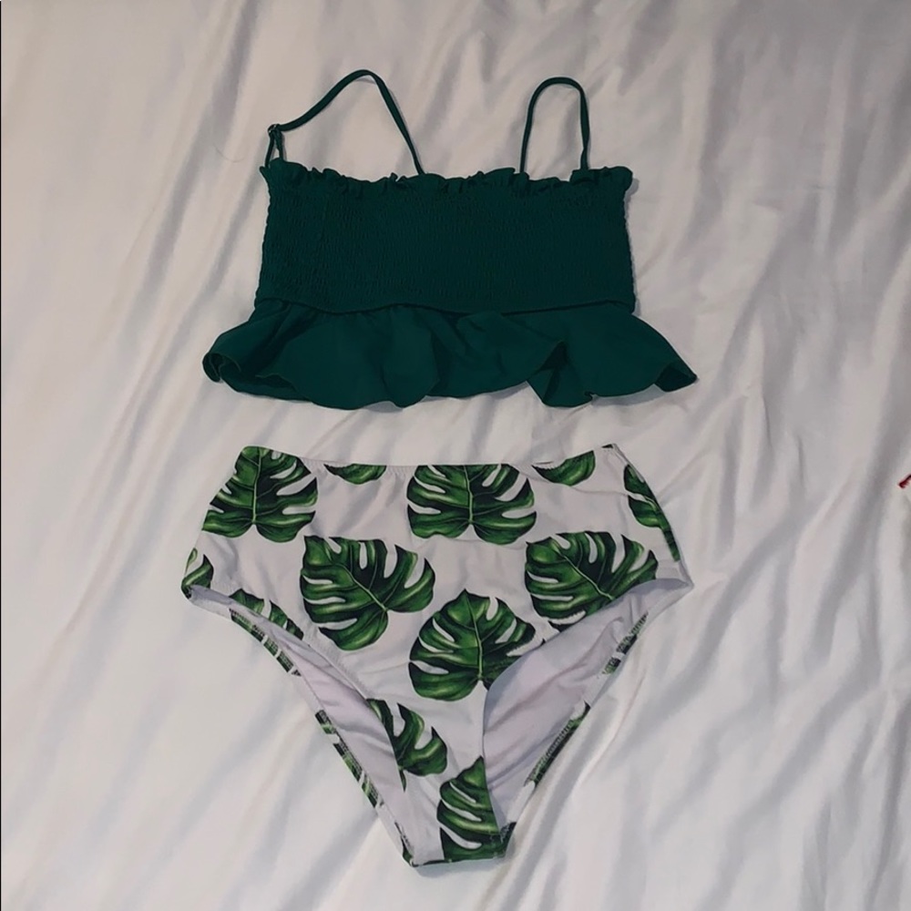 High waisted bathing suit